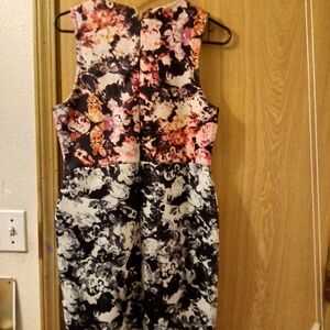 Topshop size 10 bodycomdress two tone floral